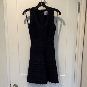 Herve Leger Navy Sleeveless Mini Dress